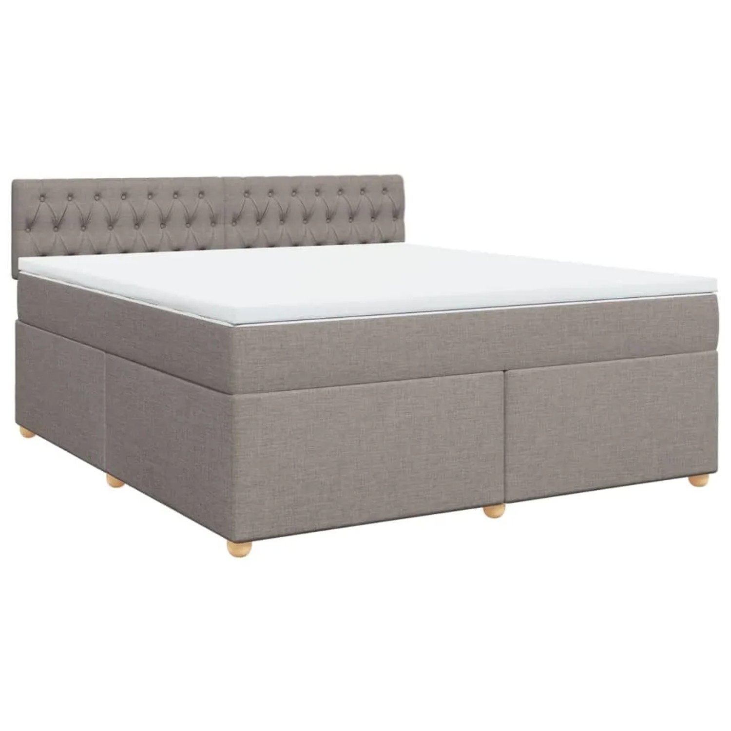 vidaXL Boxspringbett mit Matratze Taupe 180x200 cm Stoff 3286770 günstig online kaufen