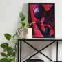 Komar Wandbild: Spider-Man in rotem Rahmen, 30x40 cm. Marvel Deko für Kinderzimmer.