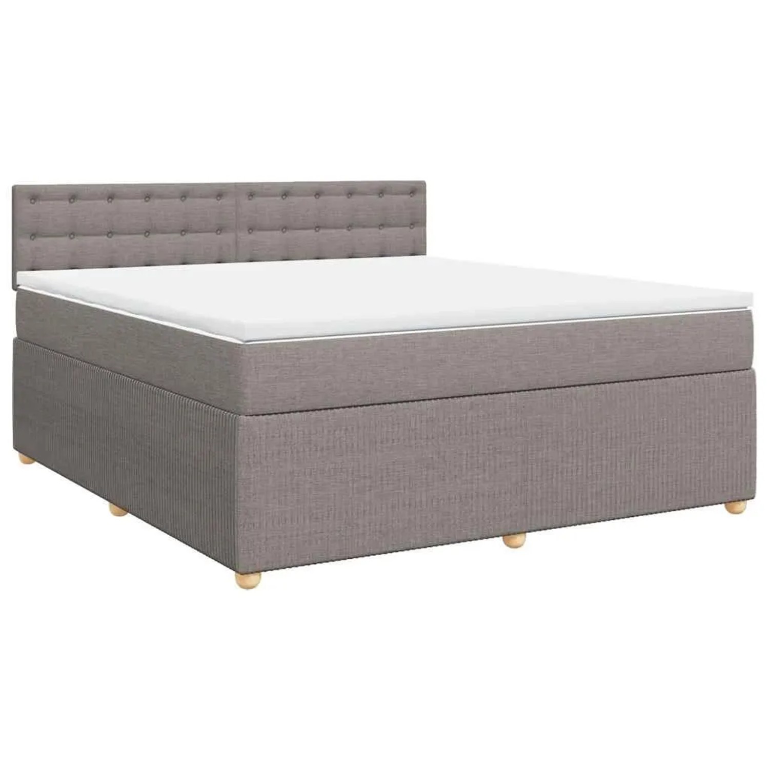 vidaXL Boxspringbett mit Matratze Taupe 180x200 cm Stoff 3287553 günstig online kaufen