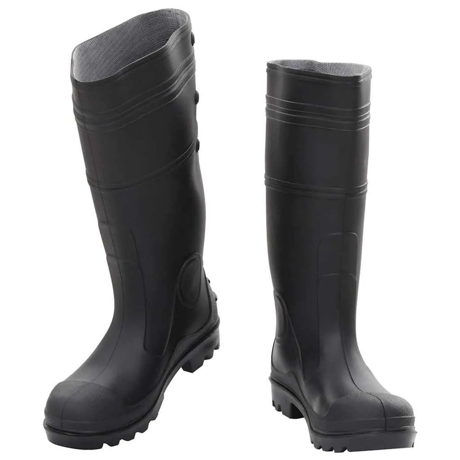 Schwarze vidaXL Gummistiefel, Größe 39, aus PVC für Arbeitskleidung.