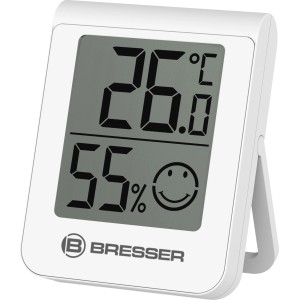 BRESSER Thermo-Hygrometer 3er-Set, weiße Wetterstation zur Anzeige von Temperatur und Luftfeuchtigkeit.