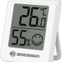 BRESSER Thermo-Hygrometer 3er-Set, weiße Wetterstation zur Anzeige von Temperatur und Luftfeuchtigkeit.