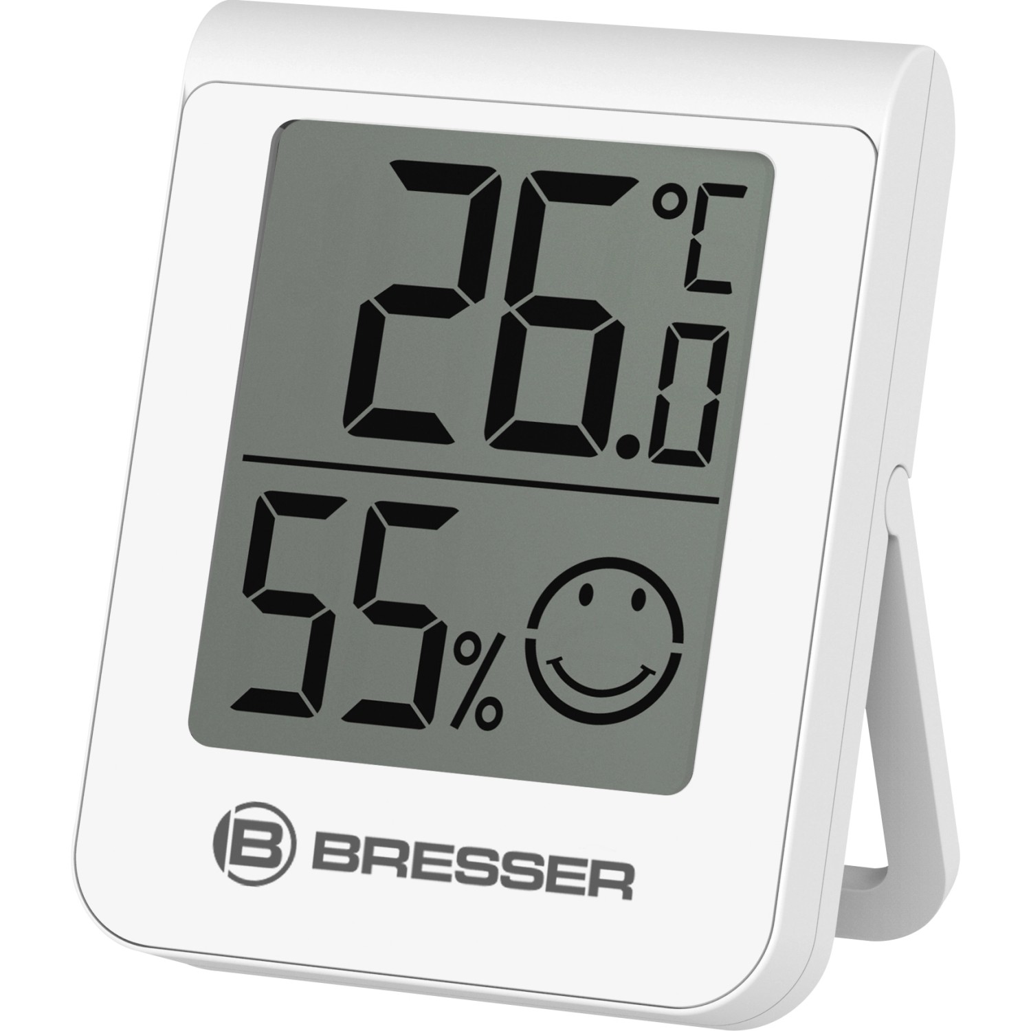 BRESSER Thermo-Hygrometer 3er-Set, weiße Wetterstation zur Anzeige von Temperatur und Luftfeuchtigkeit.
