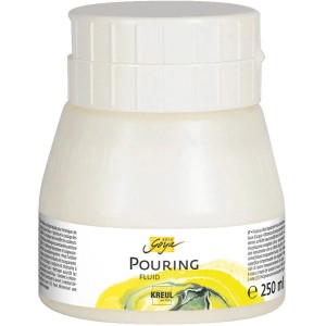 Flasche Kreul Solo Goya Pouring Fluid Transparent, 250ml, für Acrylfarben.