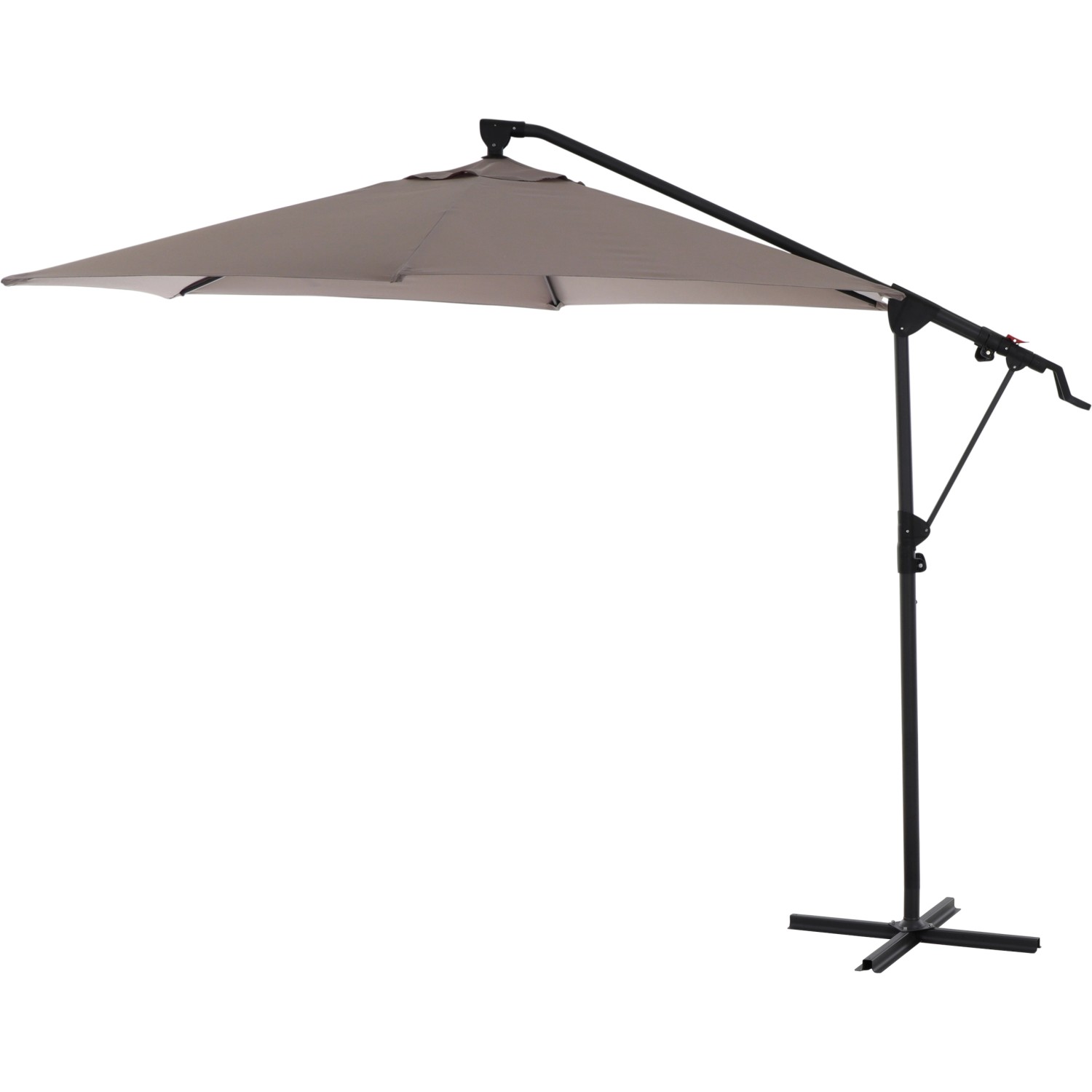 Siena Garden Ampelschirm Ø 300 cm Taupe mit Push-Up Mechanik