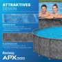 Bestway APX365 Solo Pool mit Marmor-Optik, dunkel, rund, mit Paar im Wasser.