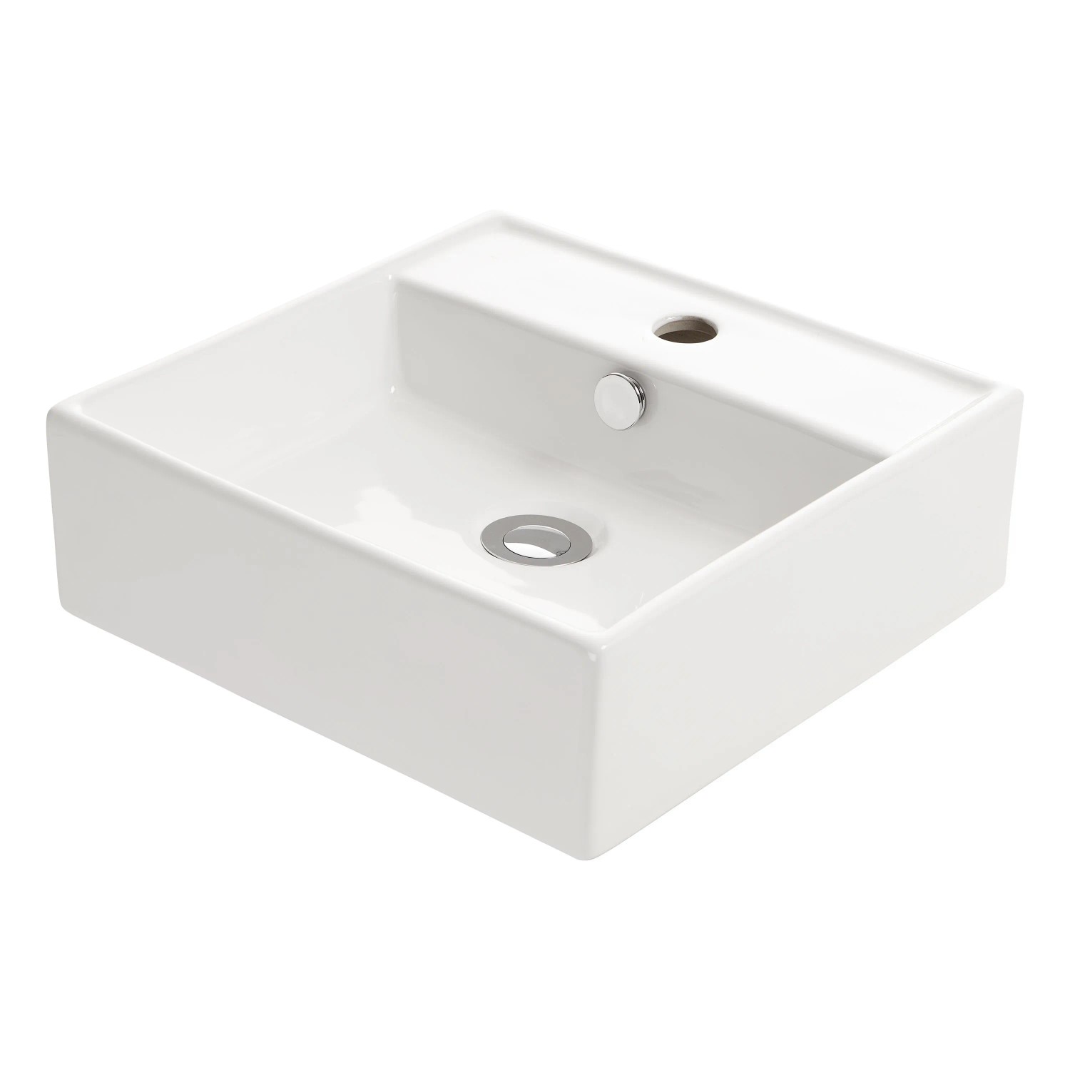 NEG Hänge-Waschbecken Uno16H Klein Quadratisch 38T x 38B x 12,6H cm