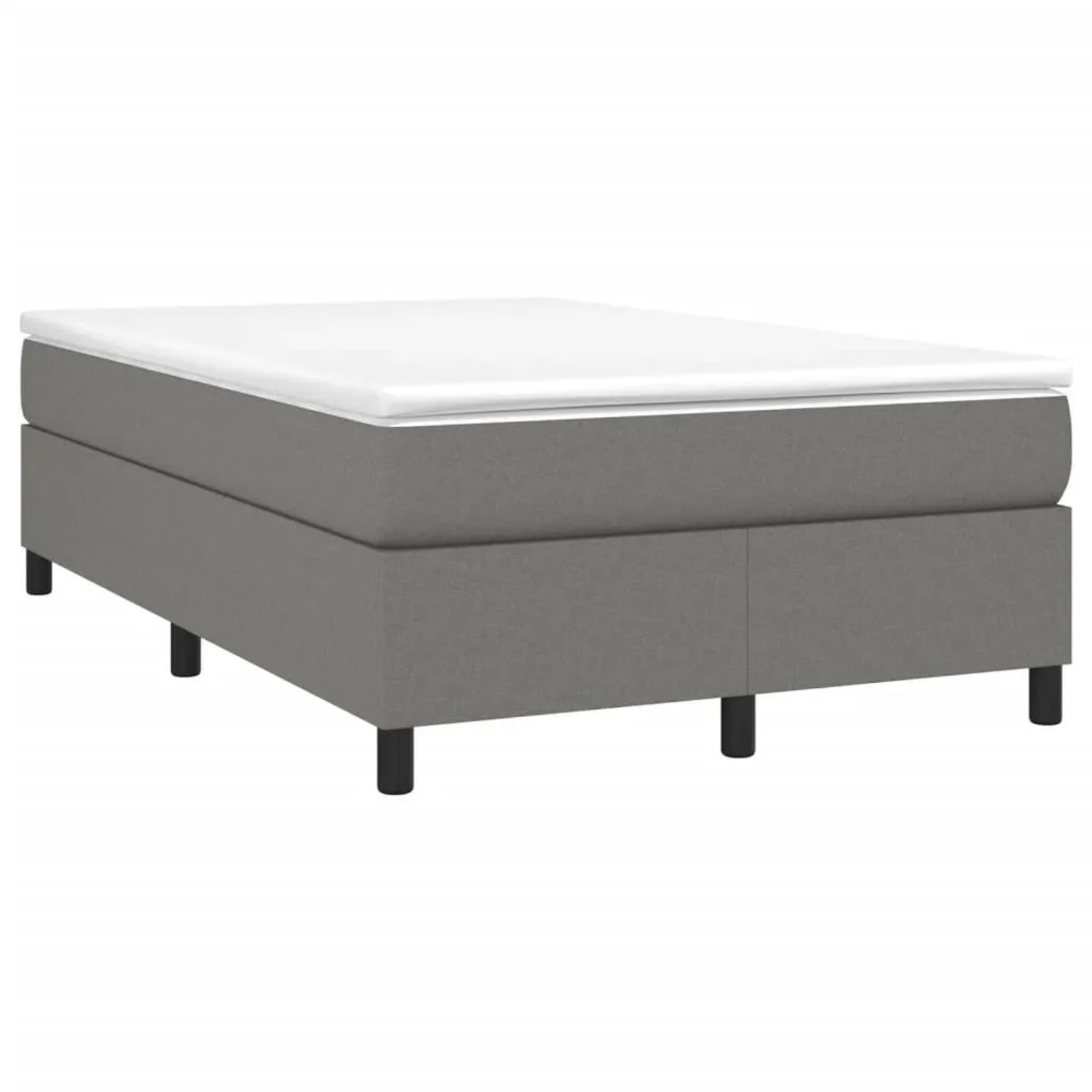 vidaXL Boxspringbett mit Matratze Dunkelgrau 120x190 cm Stoff 3269684 günstig online kaufen