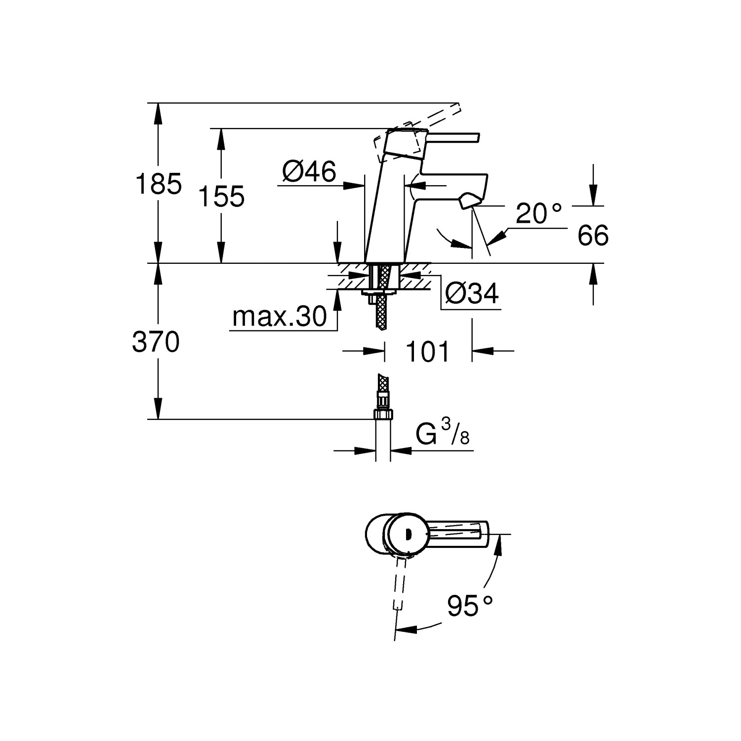 Grohe Einhand Waschtischbatterie Concetto S Size Kaufen Bei Obi 6773