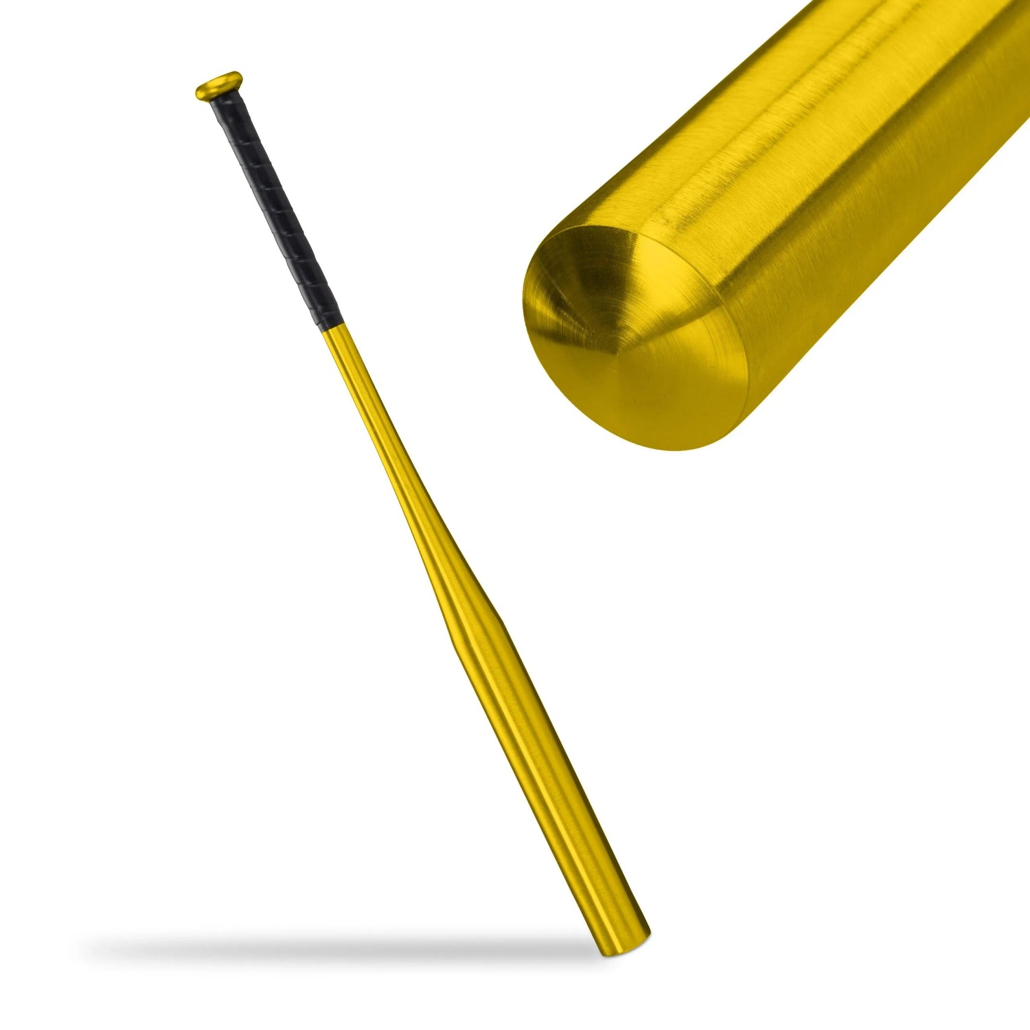 Relaxdays Baseballschläger Aluminium Gold Rutschfest 86 cm x 5 cm 400 g