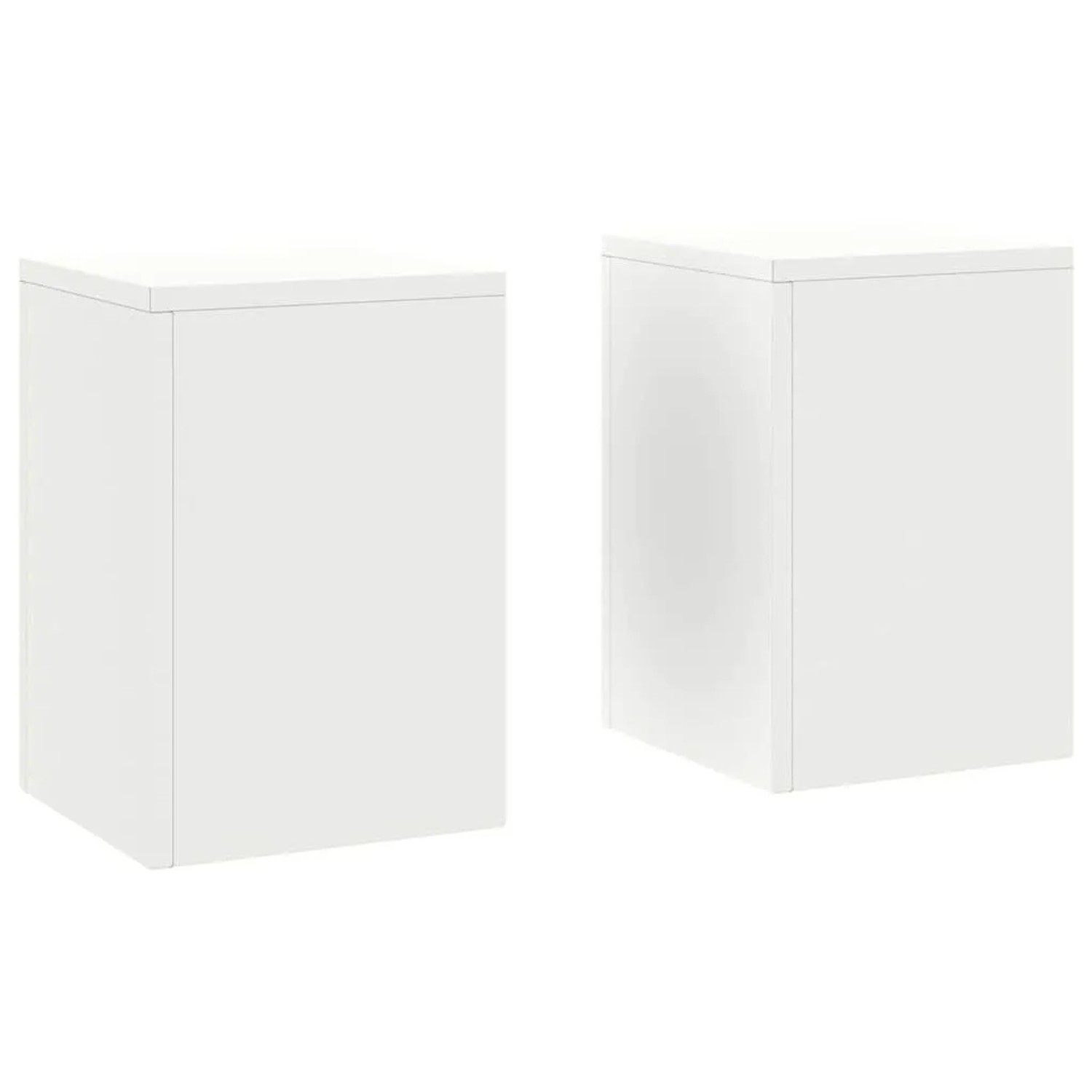 vidaXL Pflanzenständer 2 Stk Weiß 24 x 24 x 35 cm Stahl 865807