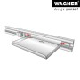 Wagner Ablageplatte Hooks4Tools, silberne Stahl-Ablage zur Montage an einer Hängeleiste.