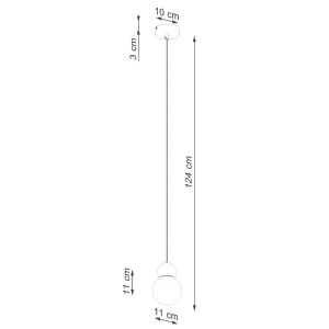 Sollux Lighting Hängeleuchte Pekka, weißes Glas mit Naturholz, Maße