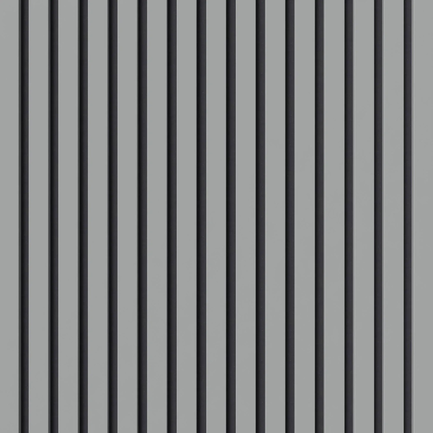Muster Akustikpaneel Arctic Grey mit schwarzen Filzstreifen für Wand- und Deckenverkleidung.