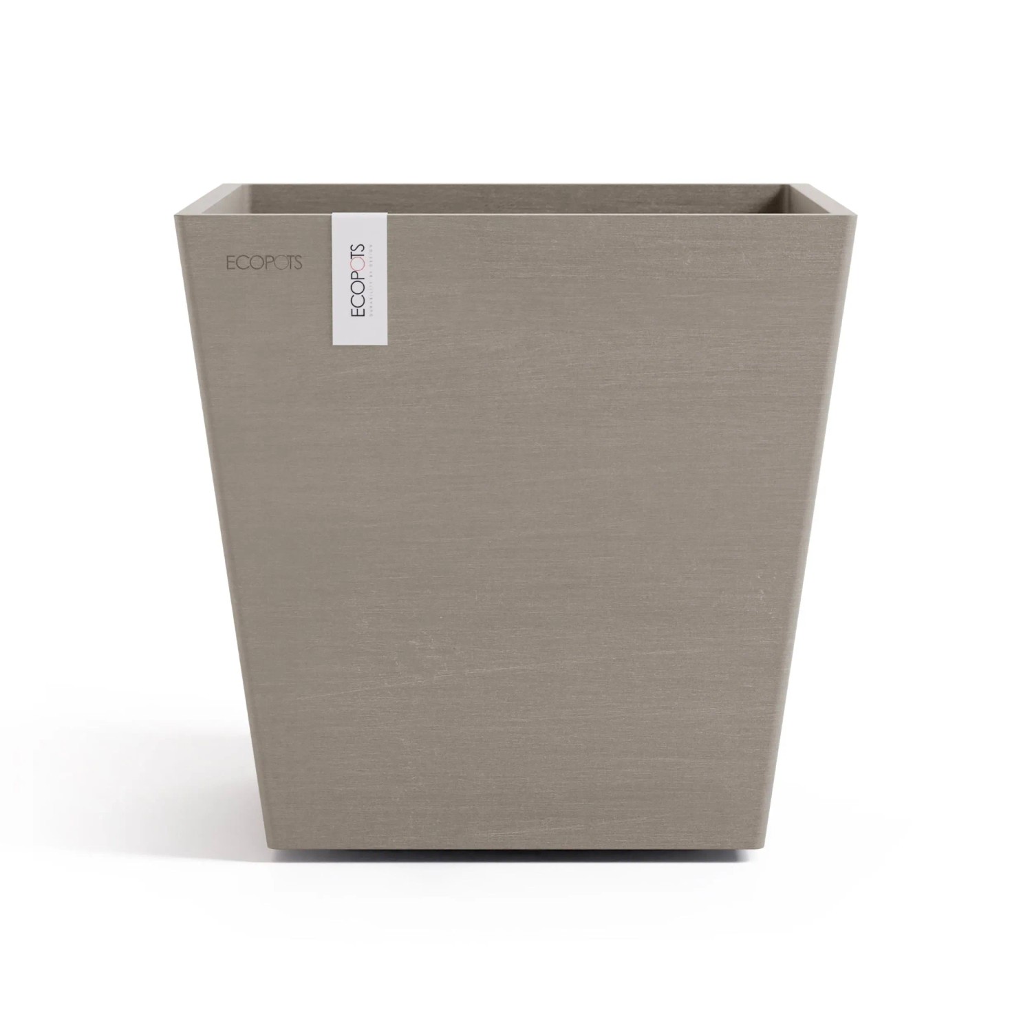 Ecopots Pflanztopf Rotterdam Braungrau 25,2 cm x 24,5 cm günstig online kaufen