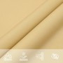 Sandfarbenes vidaXL Sonnensegel aus Polyester Oxford. Wasserdicht, UV- und windbeständig für Garten & Terrasse.