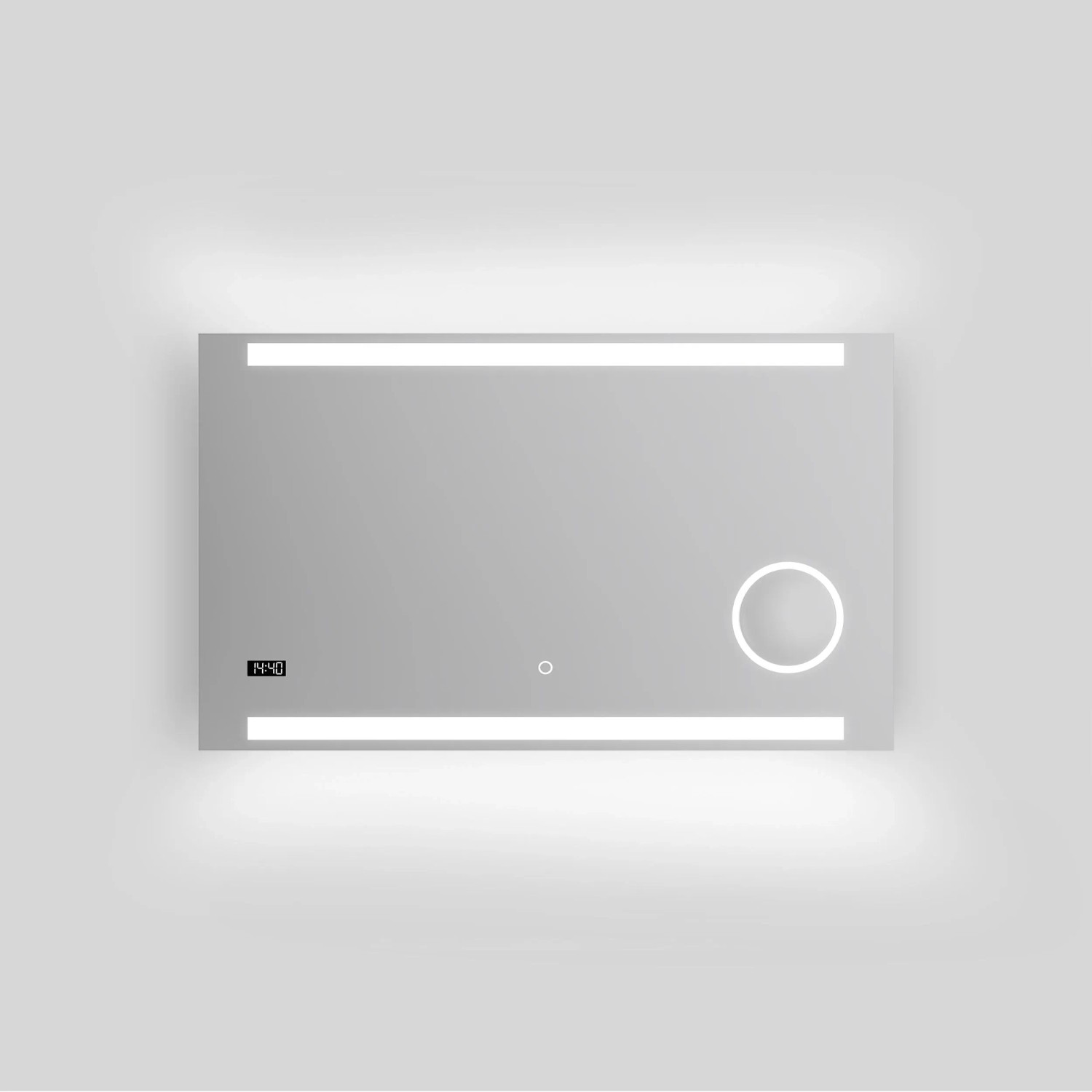 DSK Design LED-Lichtspiegel Silver Conde 100 cm x 60 cm