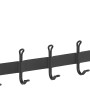 Schwarze Wenko Türgarderobe Nostalgie mit 5 Haken zum Einhängen an der Tür.