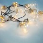 Globo LED-Solarlichterkette mit 10 warmweißen Birnen aus silber-grauem Kunststoff für den Außenbereich.