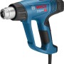 Blaues Bosch Professional Heißluftgebläse GHG 20-63 mit silberner Düse und schwarzem Griff.