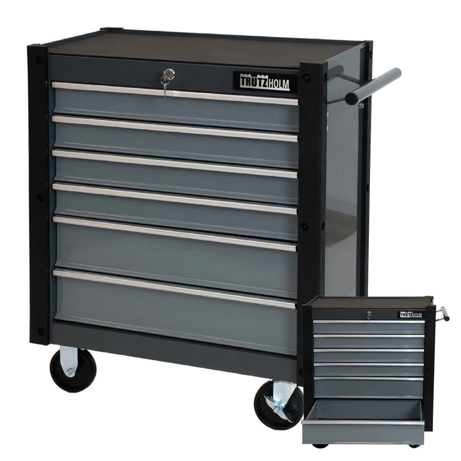 TRUTZHOLM Werkzeugwagen Trutzi Mit Kantenleiste Dunkelgrau Hellgrau