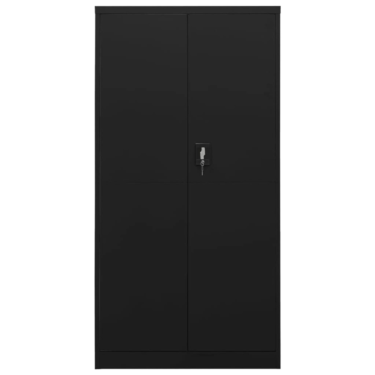 vidaXL Spind Schließfachschrank Schwarz 90x40x180 cm Stahl günstig online kaufen