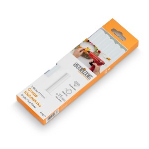 Steinel Heißklebesticks Cristal, 11 mm, 5 Stück im wiederverschließbaren Pack.