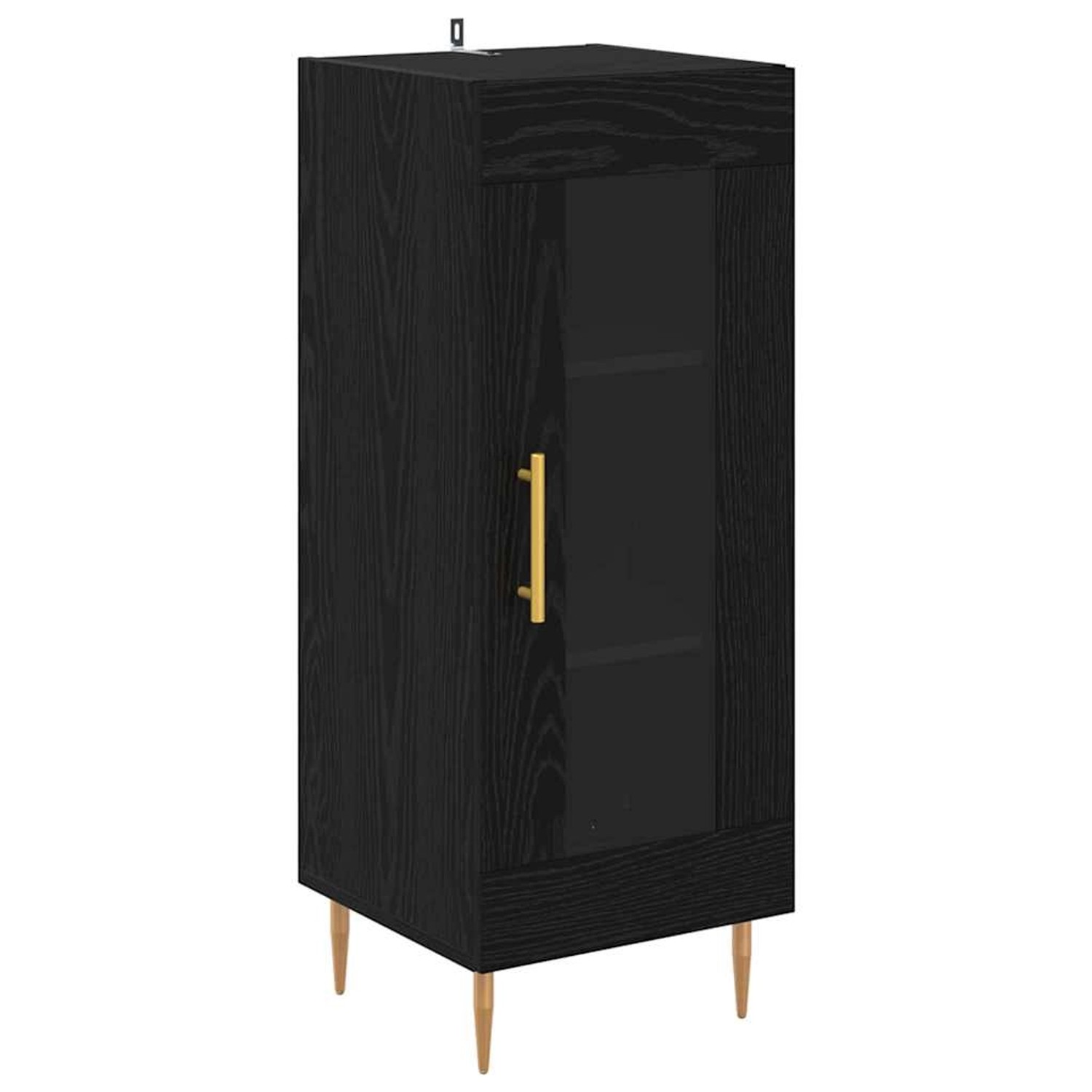 vidaXL Sideboard Schwarz Eichen-Optik 34 x 34,5 x 90 cm Holzwerkstoff 88159 günstig online kaufen
