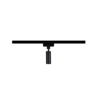 Schwarzer Paulmann URail Pendel Adapter aus Metall/Kunststoff am Schienensystem.