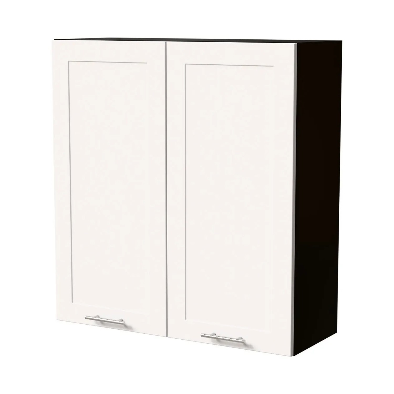 Feldmann-Wohnen Hängeschrank Oslo W4/90 Schwarz / Weiß Matt 90 / 32,5 / 96cm