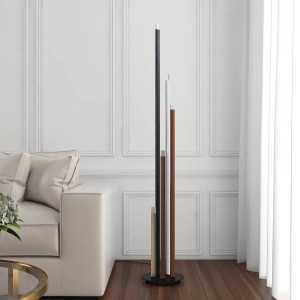 Lucande LED Stehlampe Stoika 9918008 Dimmbar Modern in Schwarz aus Metall 5-flammig Wohnzimmerleuchte