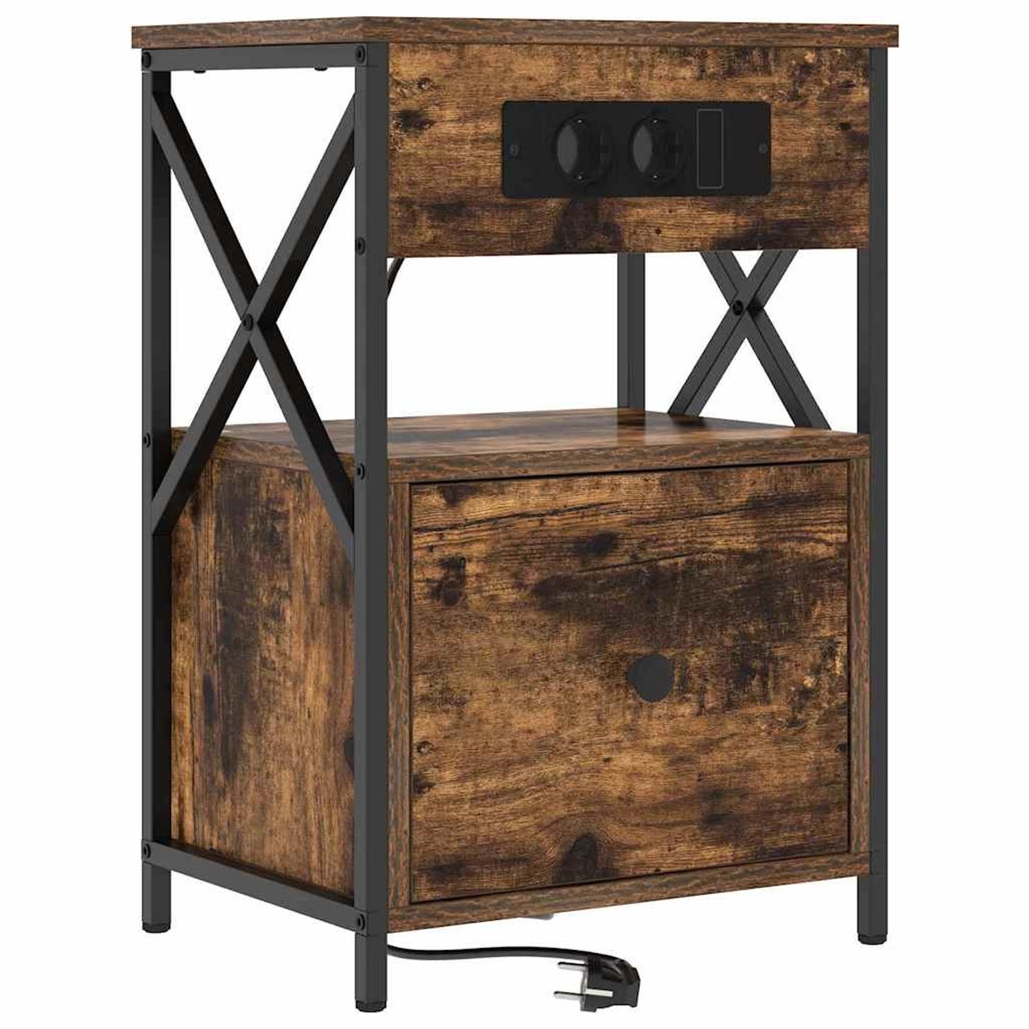 vidaXL Nachttisch Räuchereiche 40 x 31 x 60 cm Holzwerkstoff 859494 günstig online kaufen