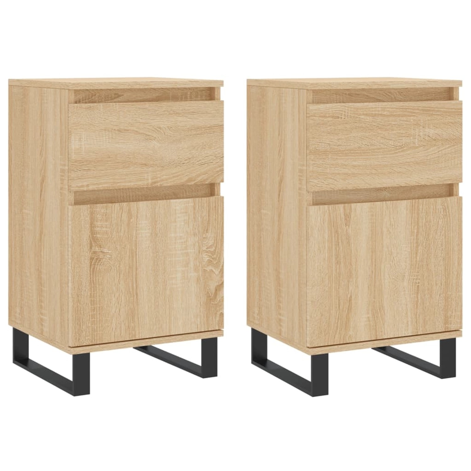 vidaXL Sideboards 2 Stk Sonoma-Eiche 40x35x70 cm Holzwerkstoff 831171 günstig online kaufen