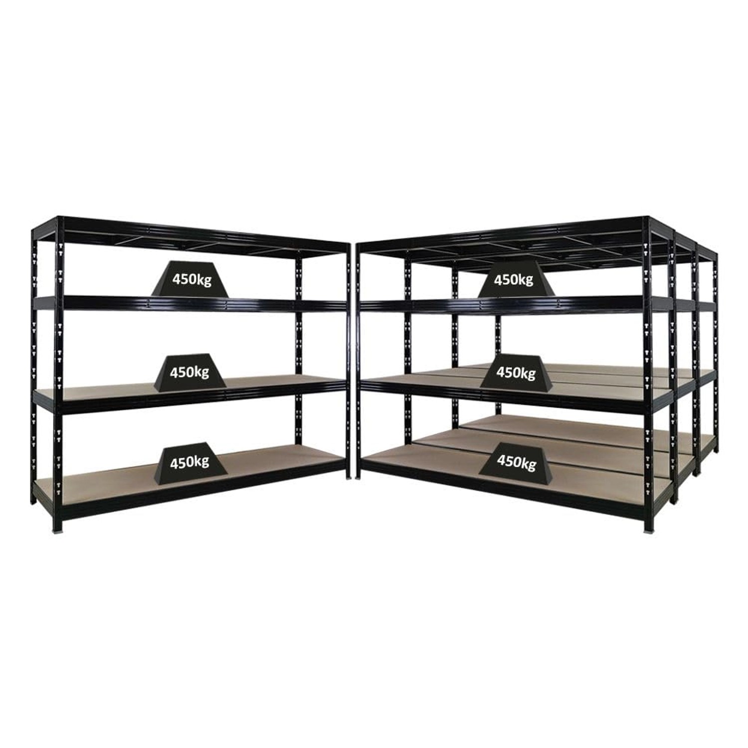 PROREGAL Mega Deal 4x Profi Schwerlastregal Rhino HxBxT 180x240x60cm 4 Span günstig online kaufen