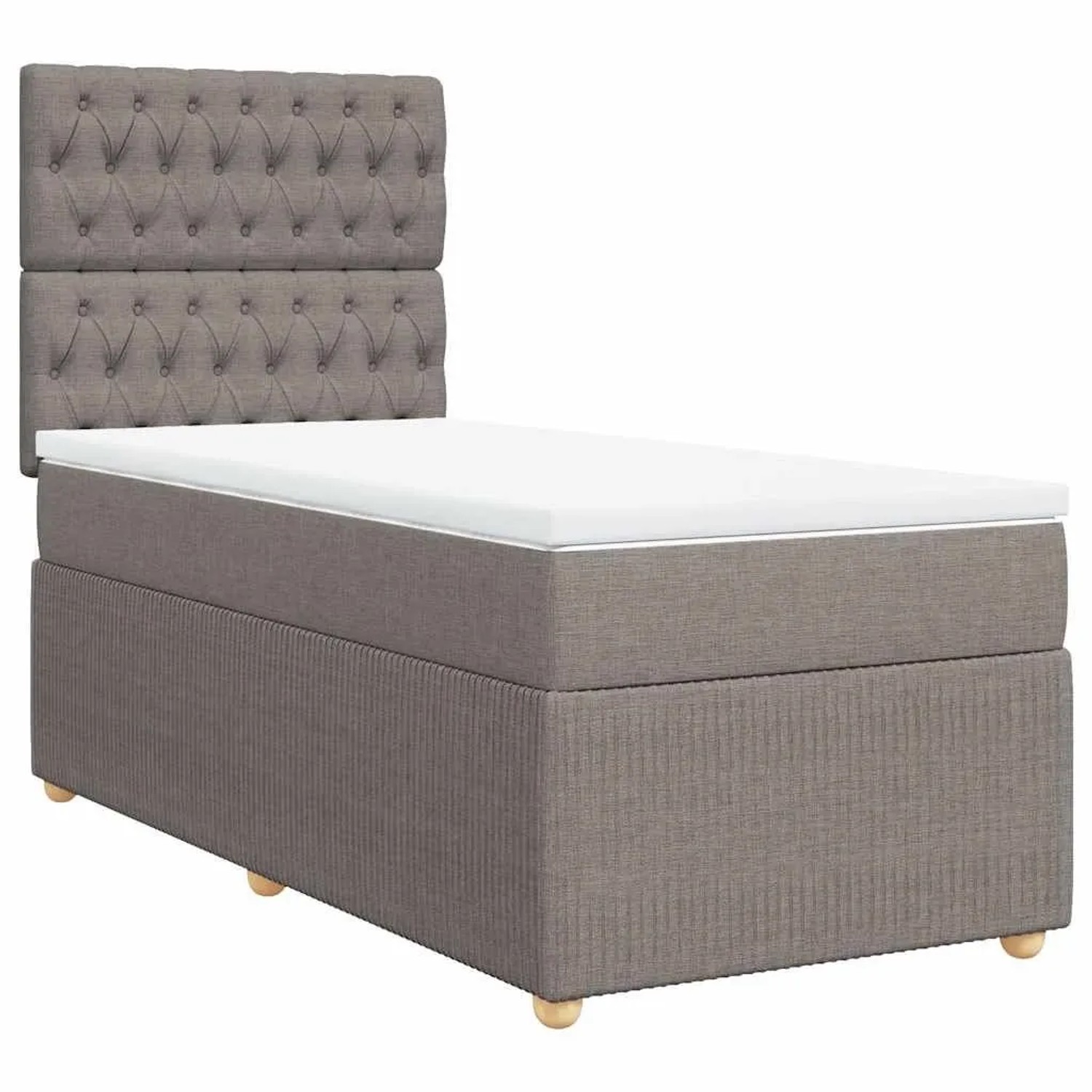 vidaXL Boxspringbett mit Matratze Taupe 90x200 cm Stoff 3294250 günstig online kaufen