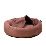 Rohrschneider Kuschelinsel Lajos in Rose: Katzenbett mit hohem Rand und herausnehmbarem Kissen.
