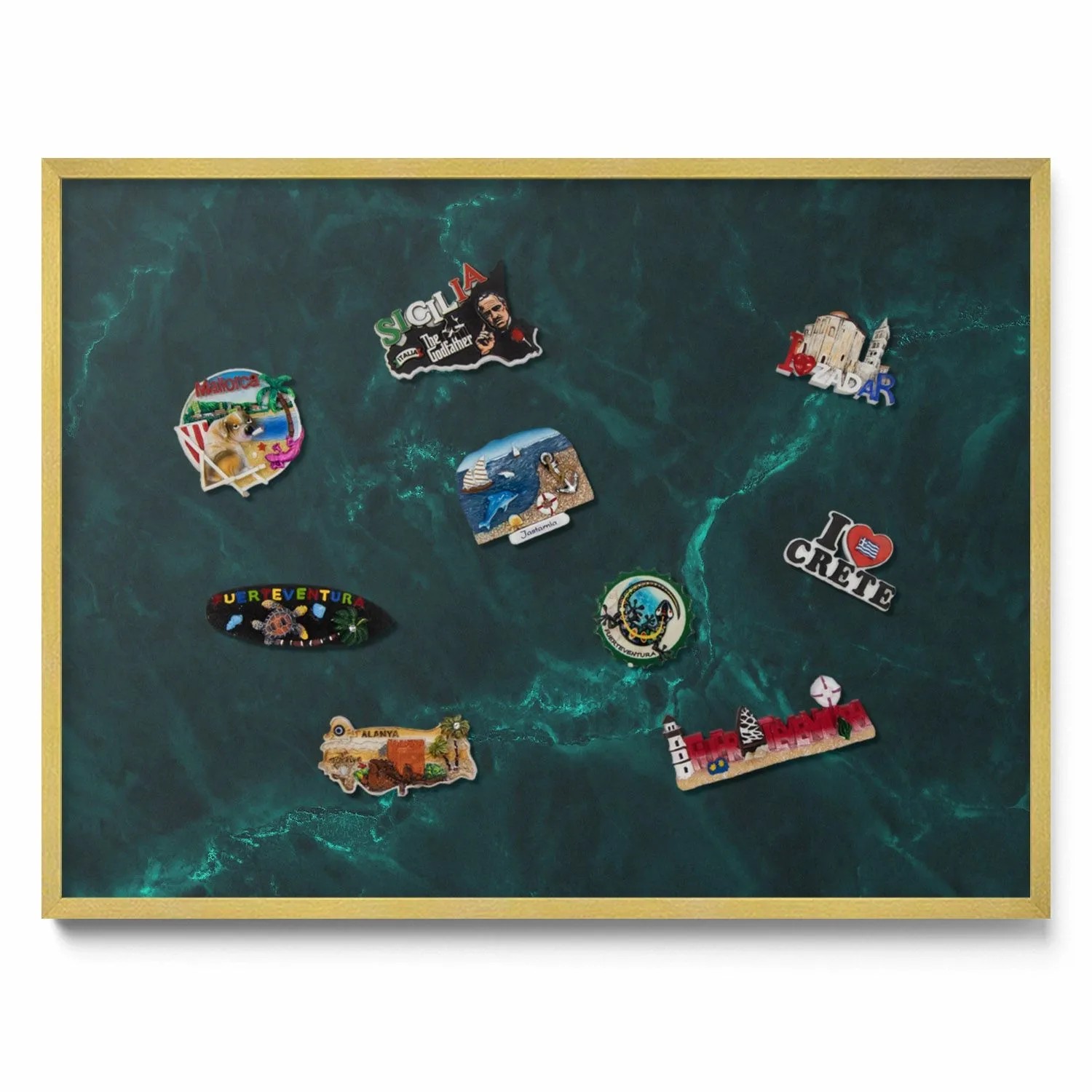 Tulup Magnettafel Magnetpinnwand Metall für Urlaubsmagnete Flaschengrüner M günstig online kaufen