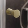Detailaufnahme: Goldener Türgriff der Schulte Sunny Eckdusche.