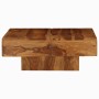 Quadratischer vidaXL Couchtisch aus Akazienholz, 80x80x30 cm, für das Wohnzimmer.
