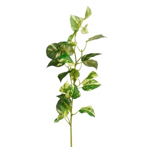 Mica Decorations Pothos Kunstpflanze, 74 cm, grüner Stiel mit panaschierten Blättern für Dekoration.