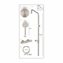 baliv Überkopfbrause-Set KBS-22.21 Edelstahloptik mit Thermostat, Handbrause und Brauseschlauch.