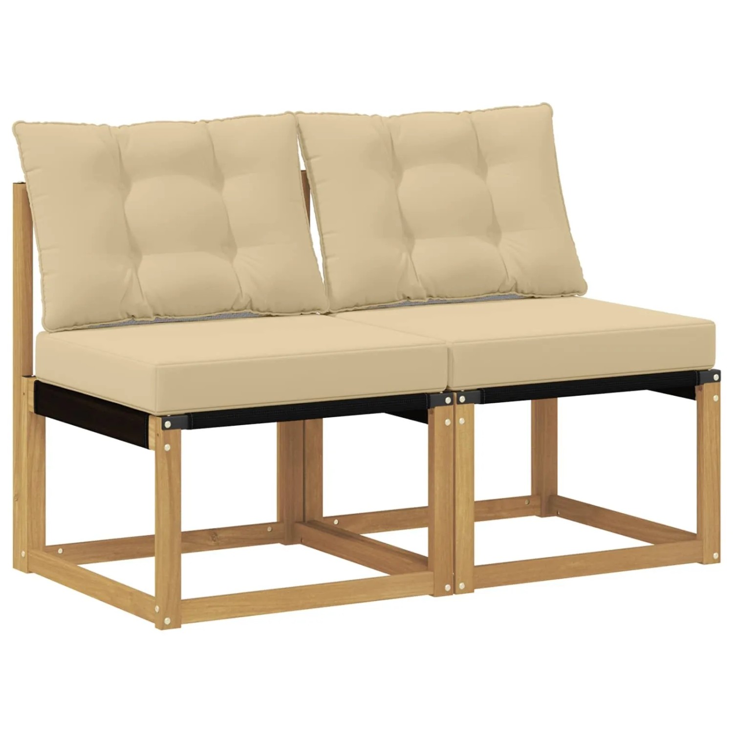 vidaXL 2 Stück Outdoor Mittelsofa 901612