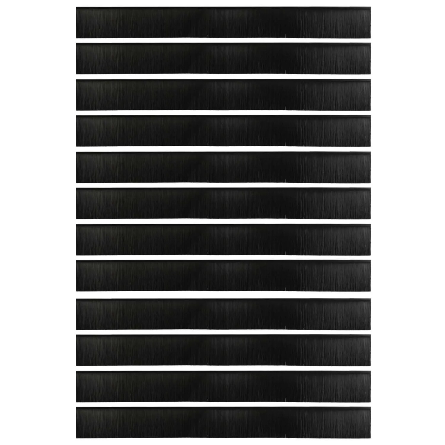 vidaXL Selbstklebende Türbürstendichtungen 12 Stk Schwarz 100 cm 42019581