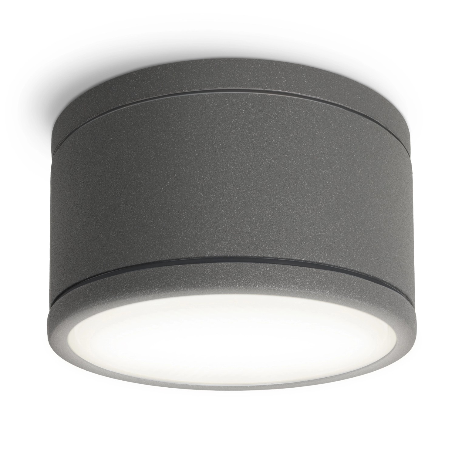 SSC-LUXon CELI-WX LED Aufbauleuchte Flach IP44 Anthrazit Rund mit GX53 5W Neutralweiß