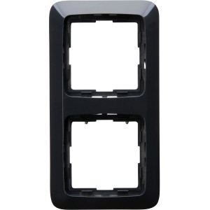 Kopp Abdeckrahmen Rivo 2-fach, Anthrazit, für Schalter und Steckdosen