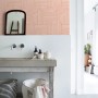 ESTAhome rosa Vliestapete mit modernem 3D-Muster. Dekorative Wandtapete für stilvolle Raumgestaltung.