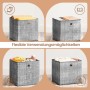 Songmics Aufbewahrungsboxen, 6er-Set, grau, für Textilien, Bücher, Spielzeug und Kleidung.