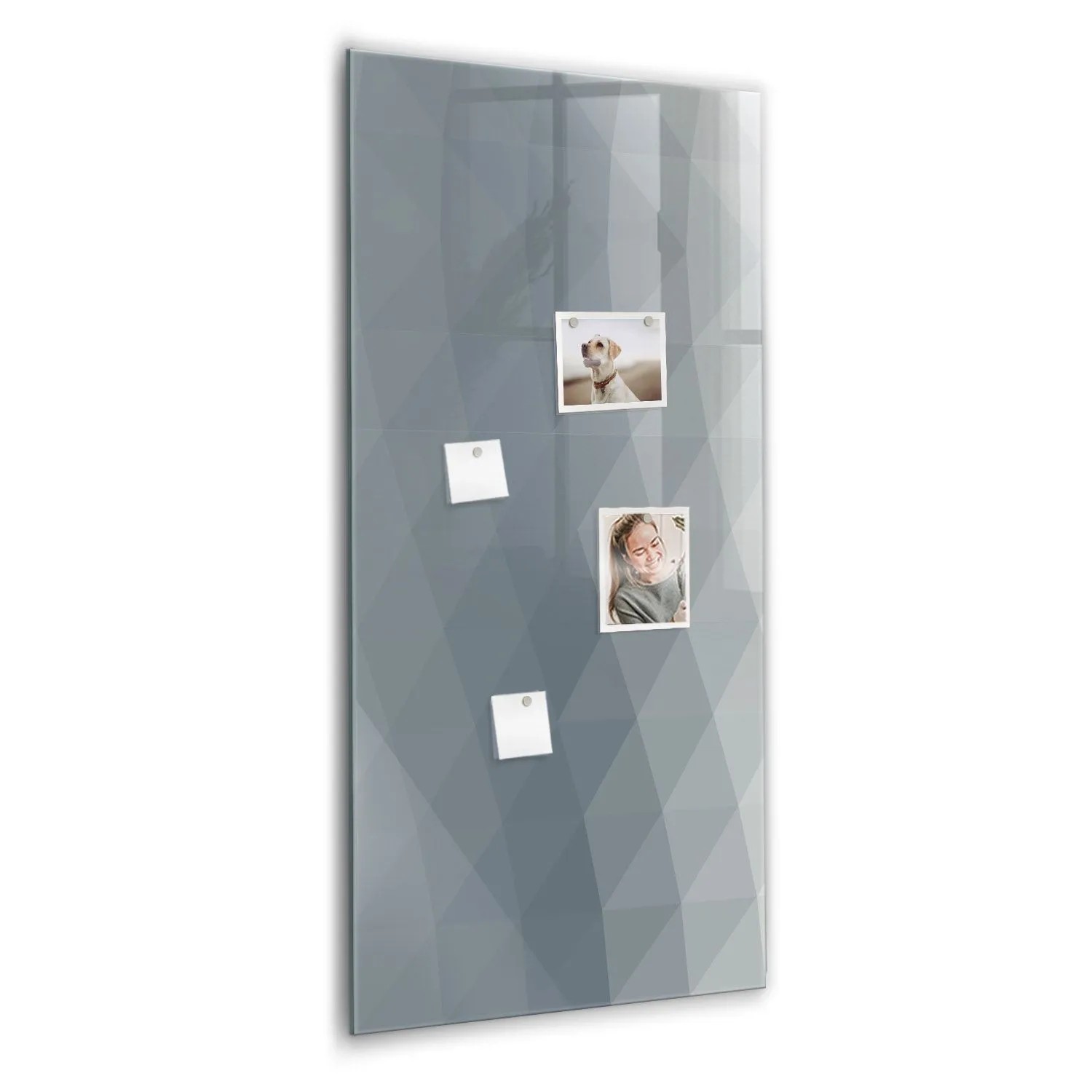 Thumbnail - Tulup Beschreibbare Glasmagnettafel Abstrakte Graue Wellen 60x120 cm Magnettafel Büro Glas Schwarzer Marker Glassboard M...