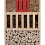 Großes, grünes Insektenhotel aus Holz mit Igelhaus. Nützlingshotel für Garten & Balkon.