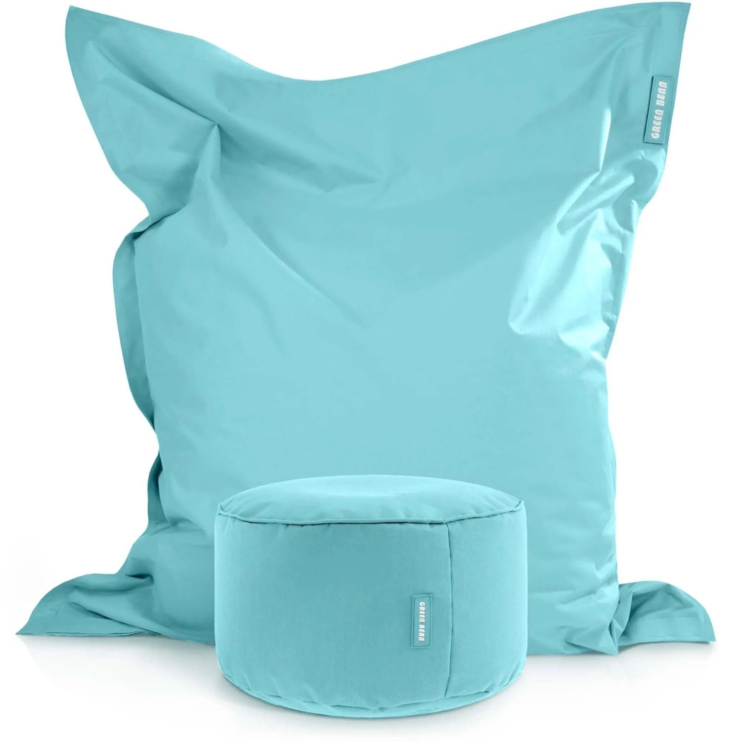 Green Bean Sitzhocker 2er Set Square + Stay 140 x 180 x 25 cm Wetterfest Aquamarin